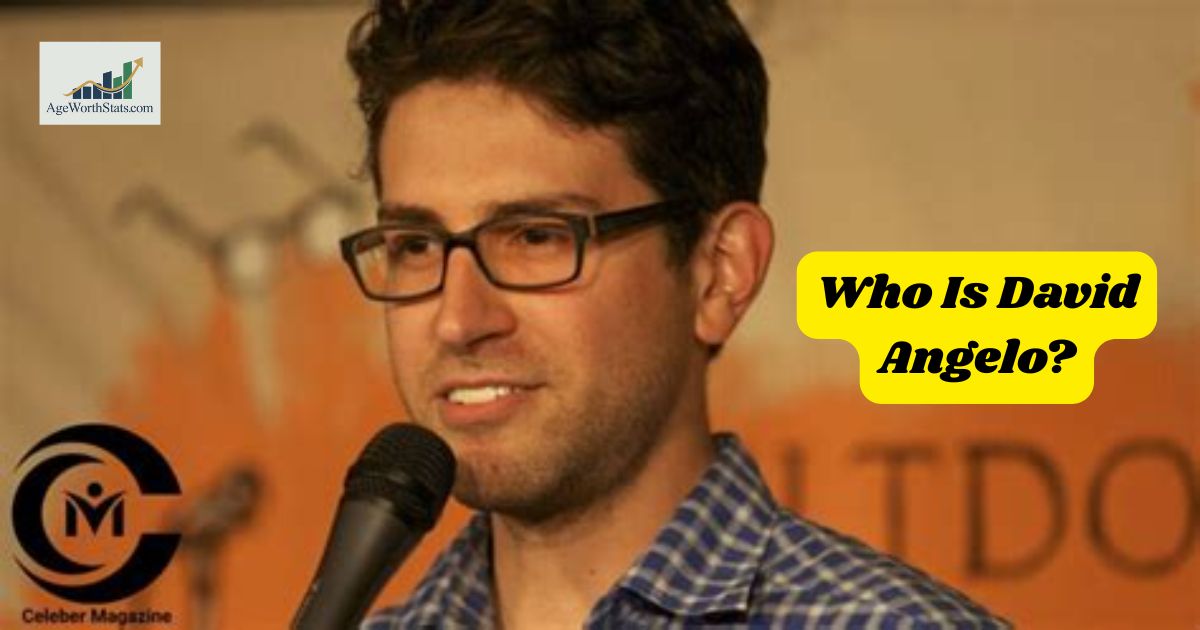 David Angelo comedian performing stand-up comedy on stage