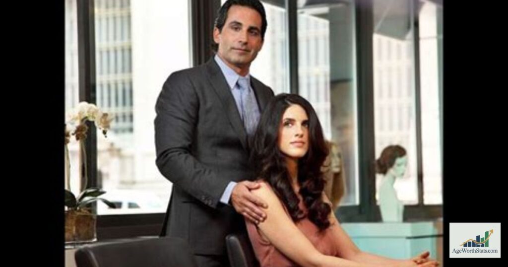 David Angelo stand-up comedian during a live comedy show , wife